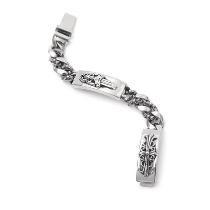 Chrome Hearts DOUBLE ID FANCY LINK BRACELET 8